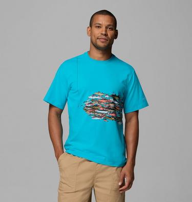 Men's Bonefish Flats T-Shirt, Color: Ocean Teal, image 3