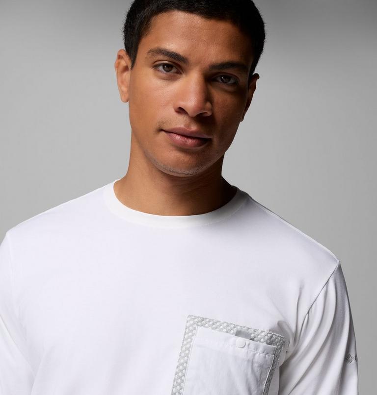 Men's Bonefish Flats Long Sleeve T-Shirt, Color: White, image 5