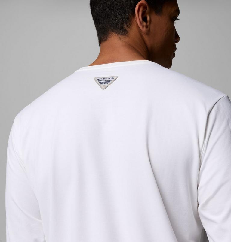 Men's Bonefish Flats Long Sleeve T-Shirt, Color: White, image 6