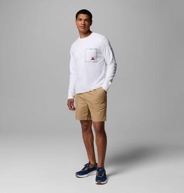 Men's Bonefish Flats Long Sleeve T-Shirt, Color: White, image 2