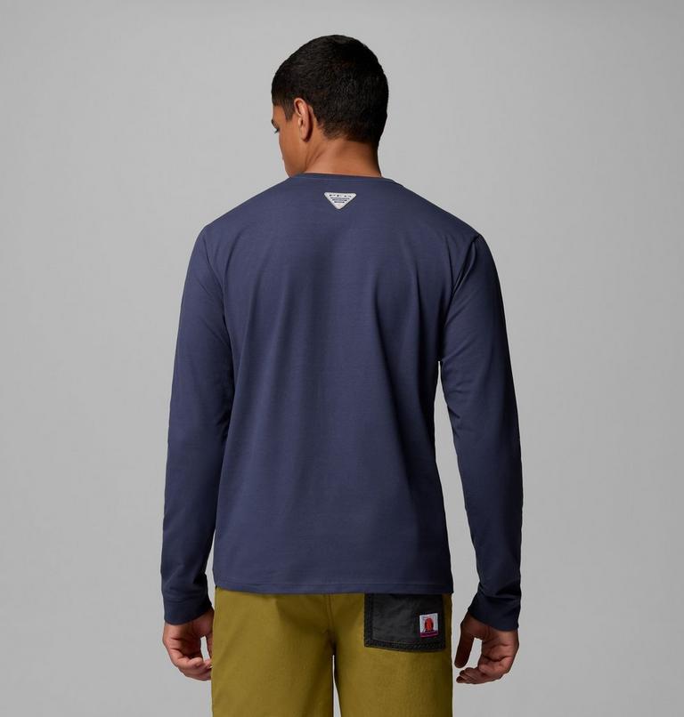 Men's Bonefish Flats Long Sleeve T-Shirt, Color: Nocturnal, image 3