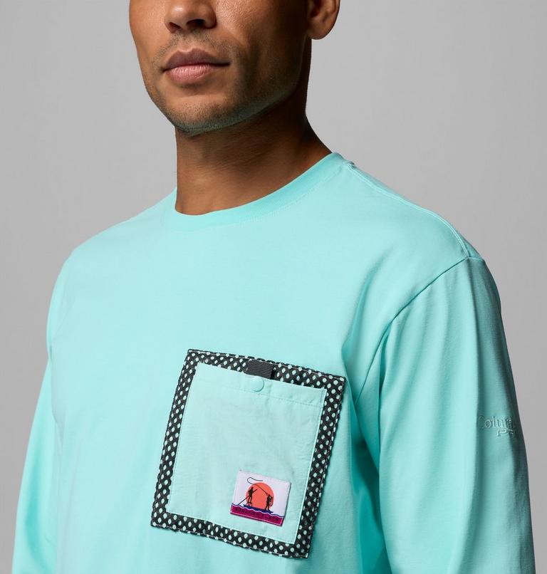 Men's Bonefish Flats Long Sleeve T-Shirt, Color: Gulf Stream, image 5