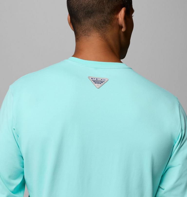Men's Bonefish Flats Long Sleeve T-Shirt, Color: Gulf Stream, image 6