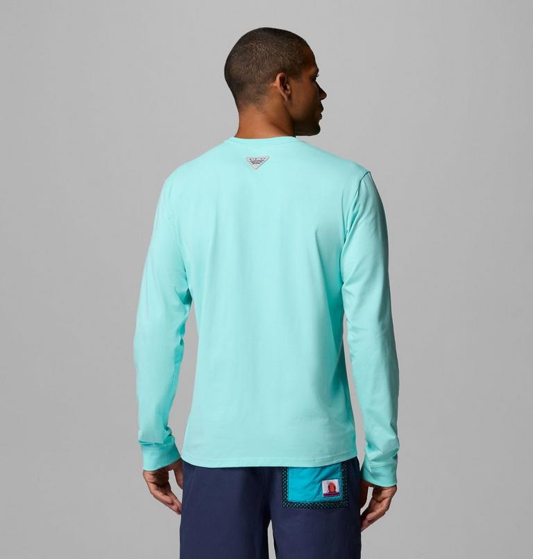 Men's Bonefish Flats Long Sleeve T-Shirt, Color: Gulf Stream, image 3