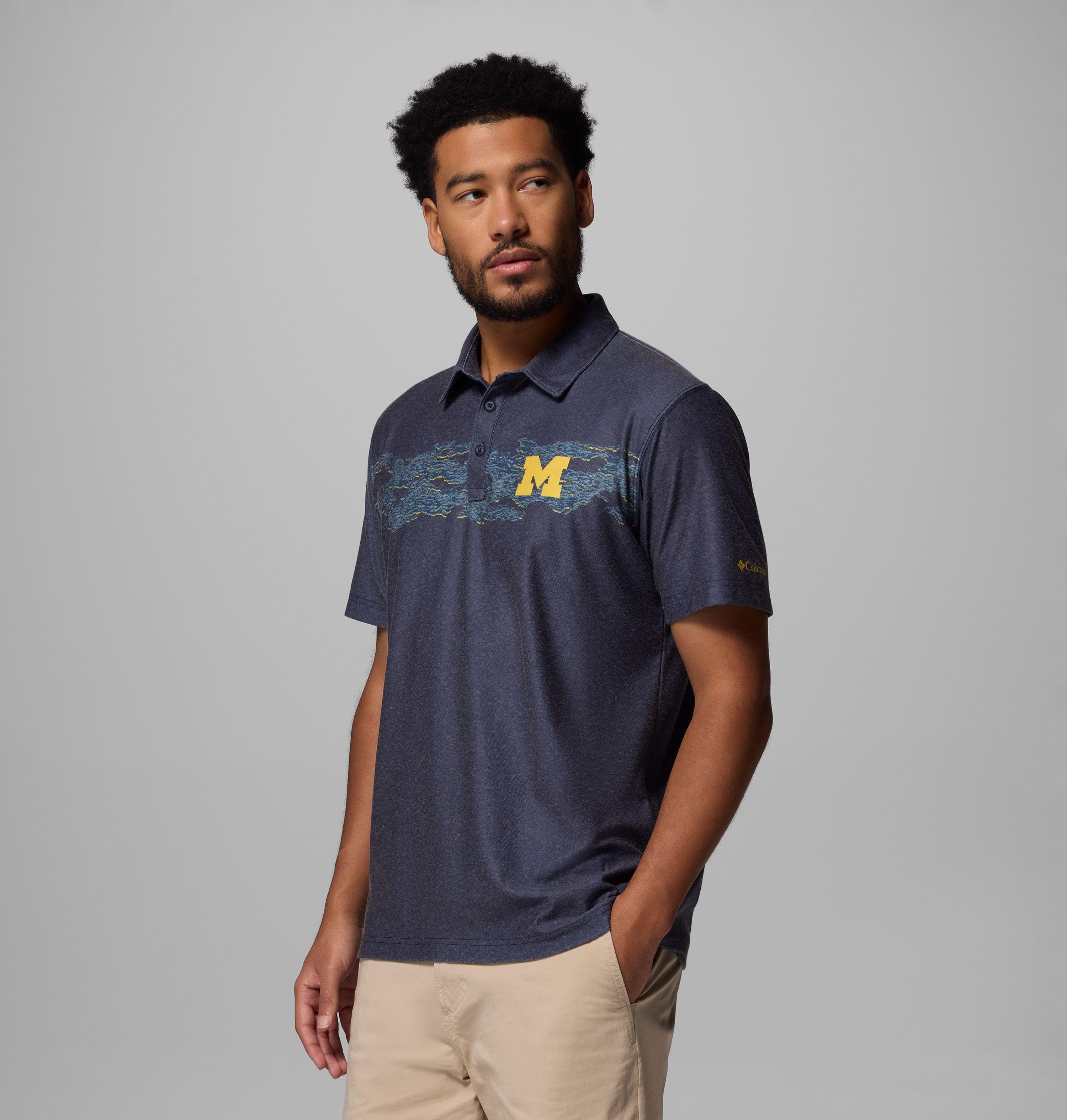 Men's Collegiate Thistletown Hills Printed Polo - Michigan 4