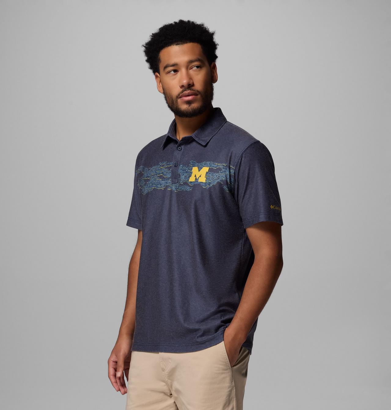 Men's Collegiate Thistletown Hills™ Printed Polo - Michigan 4