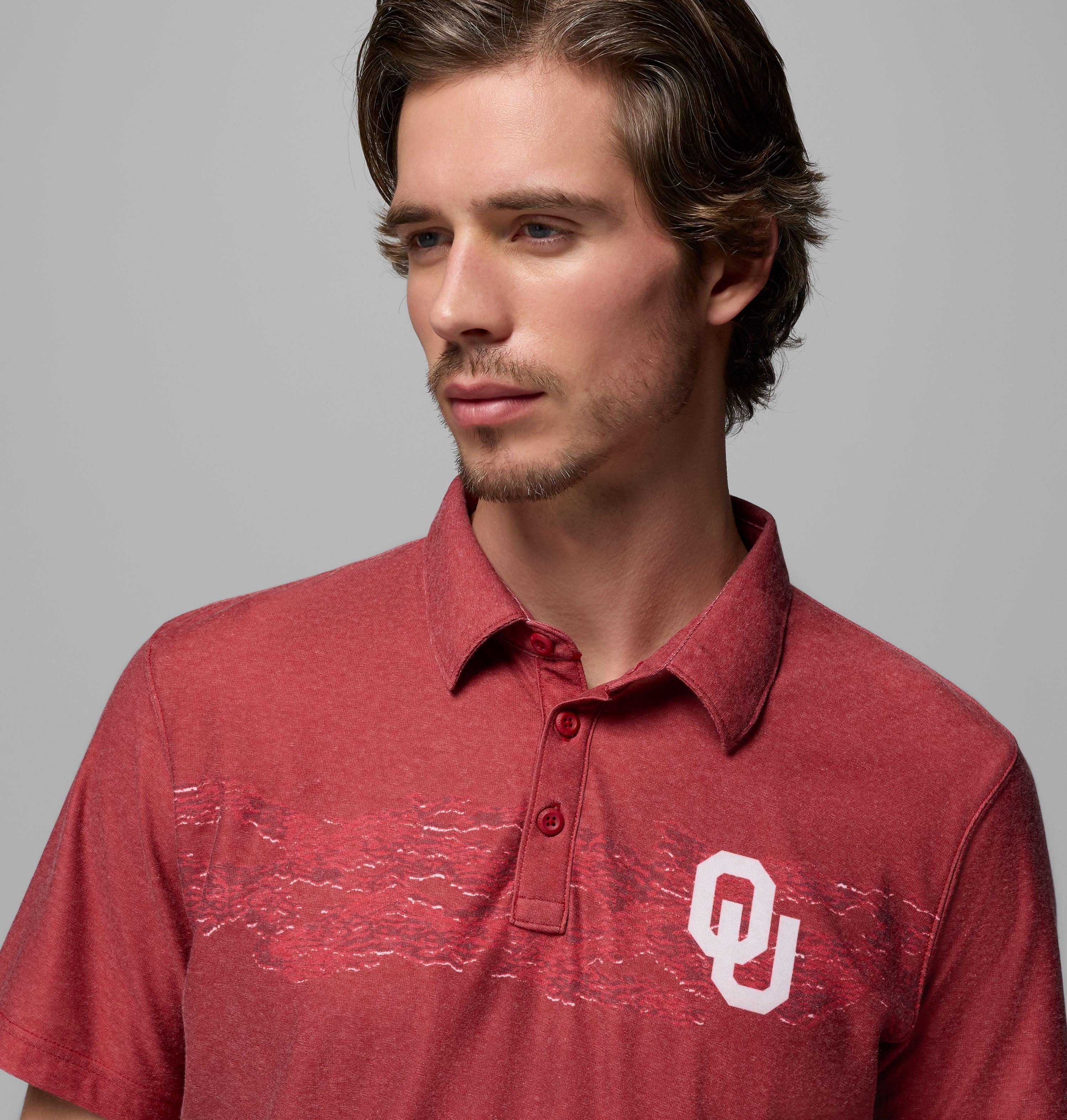 Men's Collegiate Thistletown Hills Printed Polo - Oklahoma 5