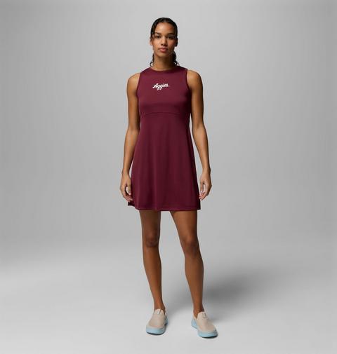Женское платье Columbia Collegiate PFG Tidal Tank Dress - Texas A&M, цвет: Глубокий тёмно-бордовый