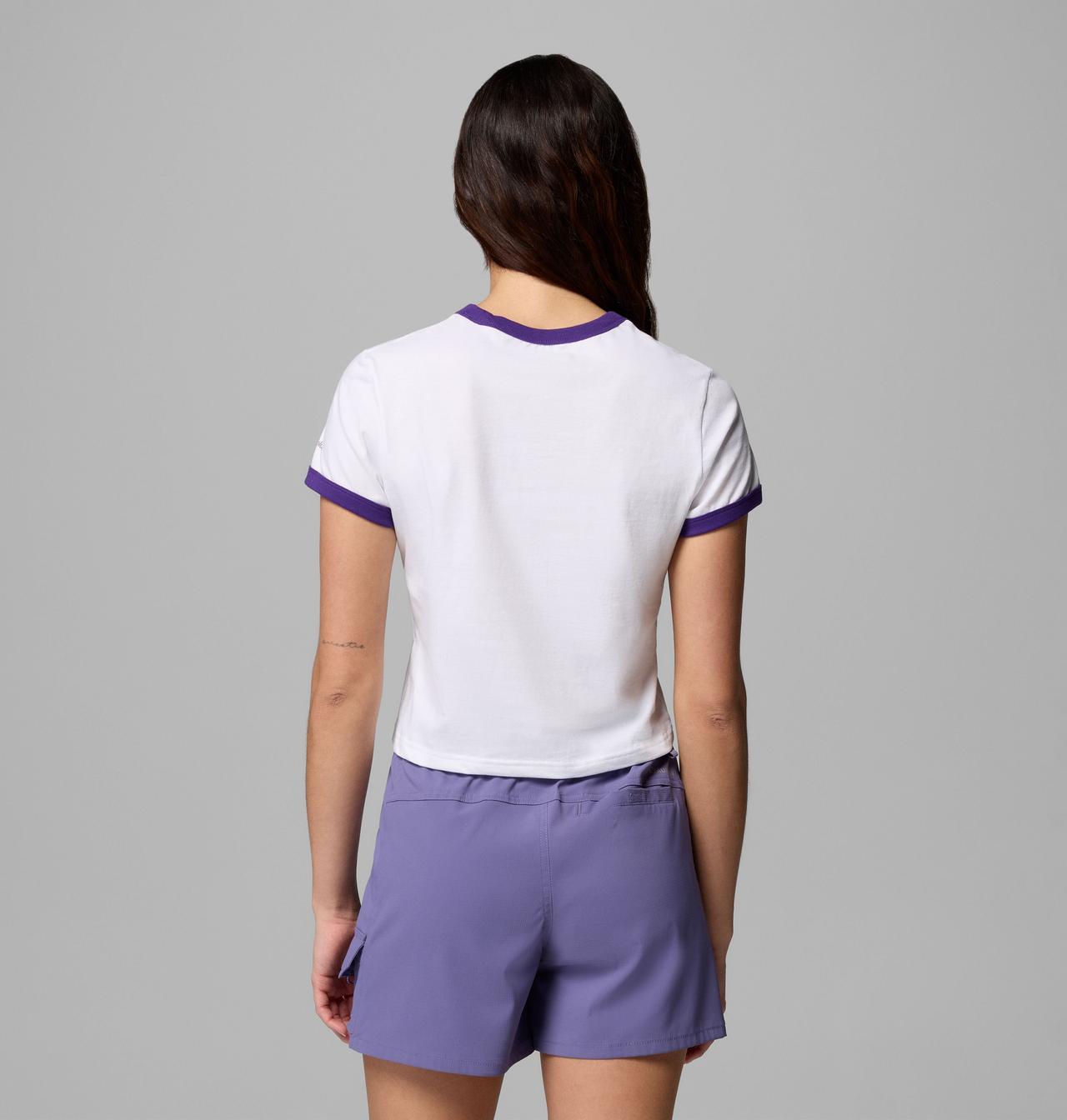 Women's Collegiate Rolling Bend Ringer Tee - LSU 3