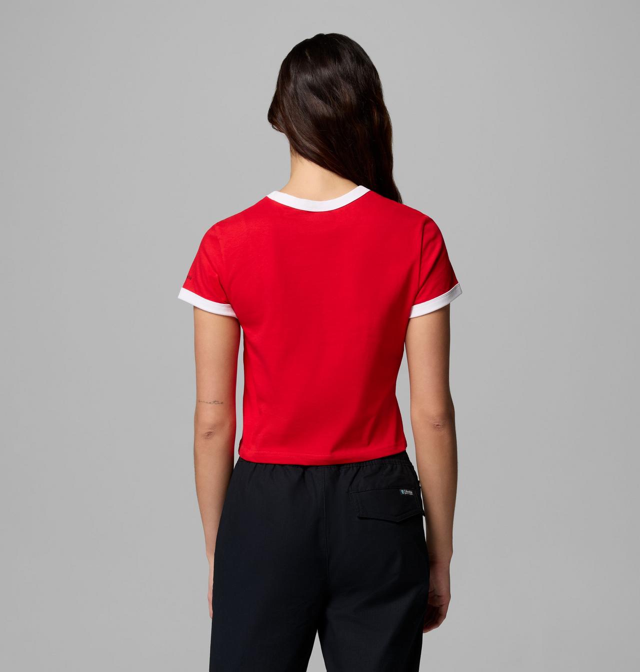 Women's Collegiate Rolling Bend Ringer Tee - Georgia 3