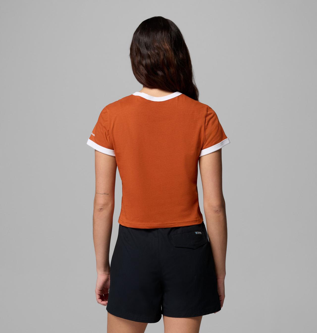 Women's Collegiate Rolling Bend Ringer Tee - Texas 3