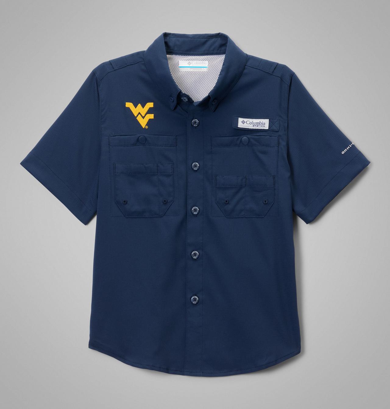 Kids' Collegiate PFG Tamiami™ Short Sleeve Shirt - West Virginia 1