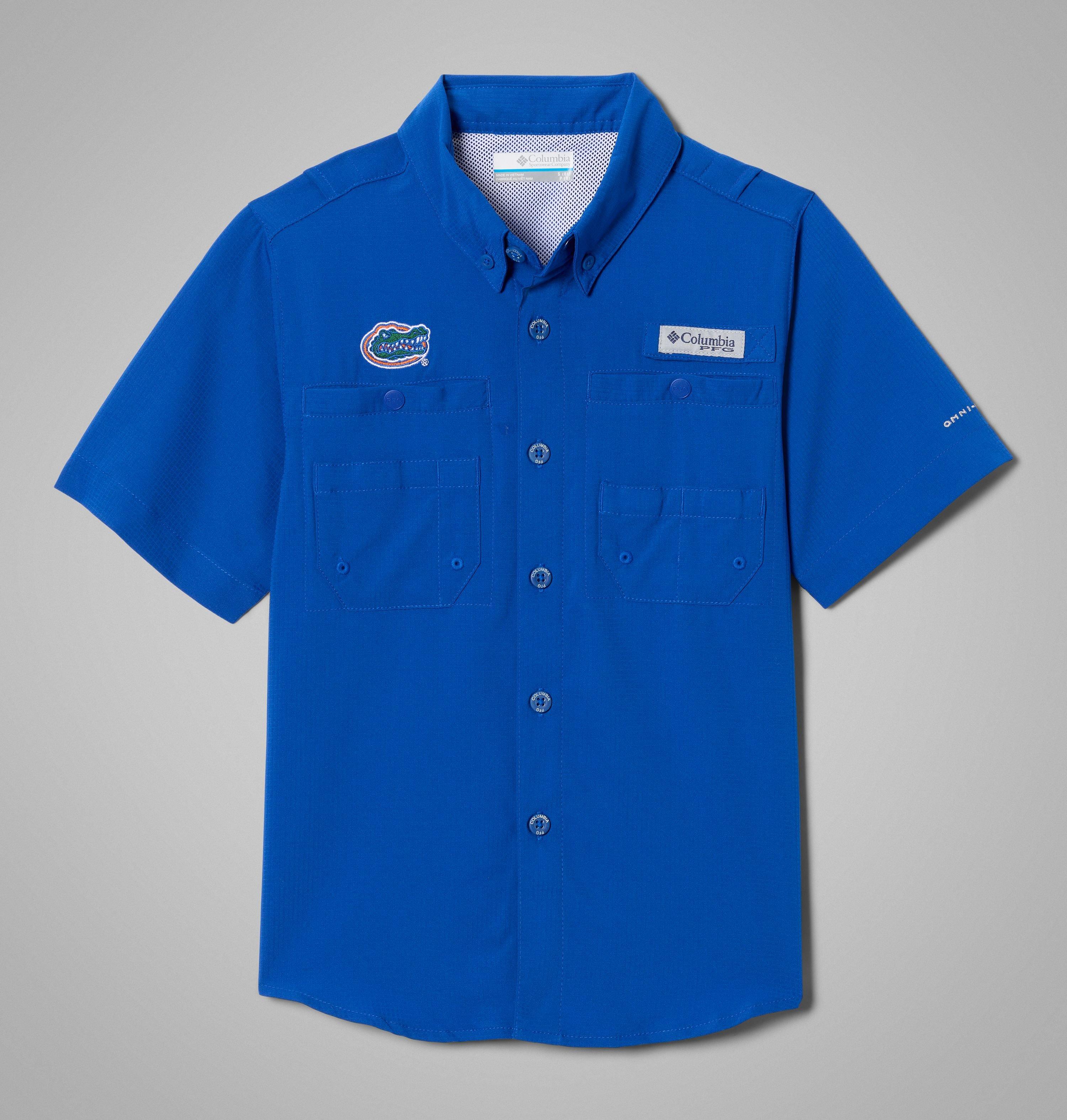 Columbia Kids' Collegiate PFG Tamiami  Short Sleeve Shirt - Florida-