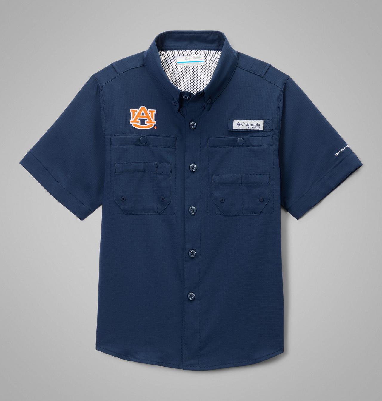 Kids' Collegiate PFG Tamiami™ Short Sleeve Shirt - Auburn 1