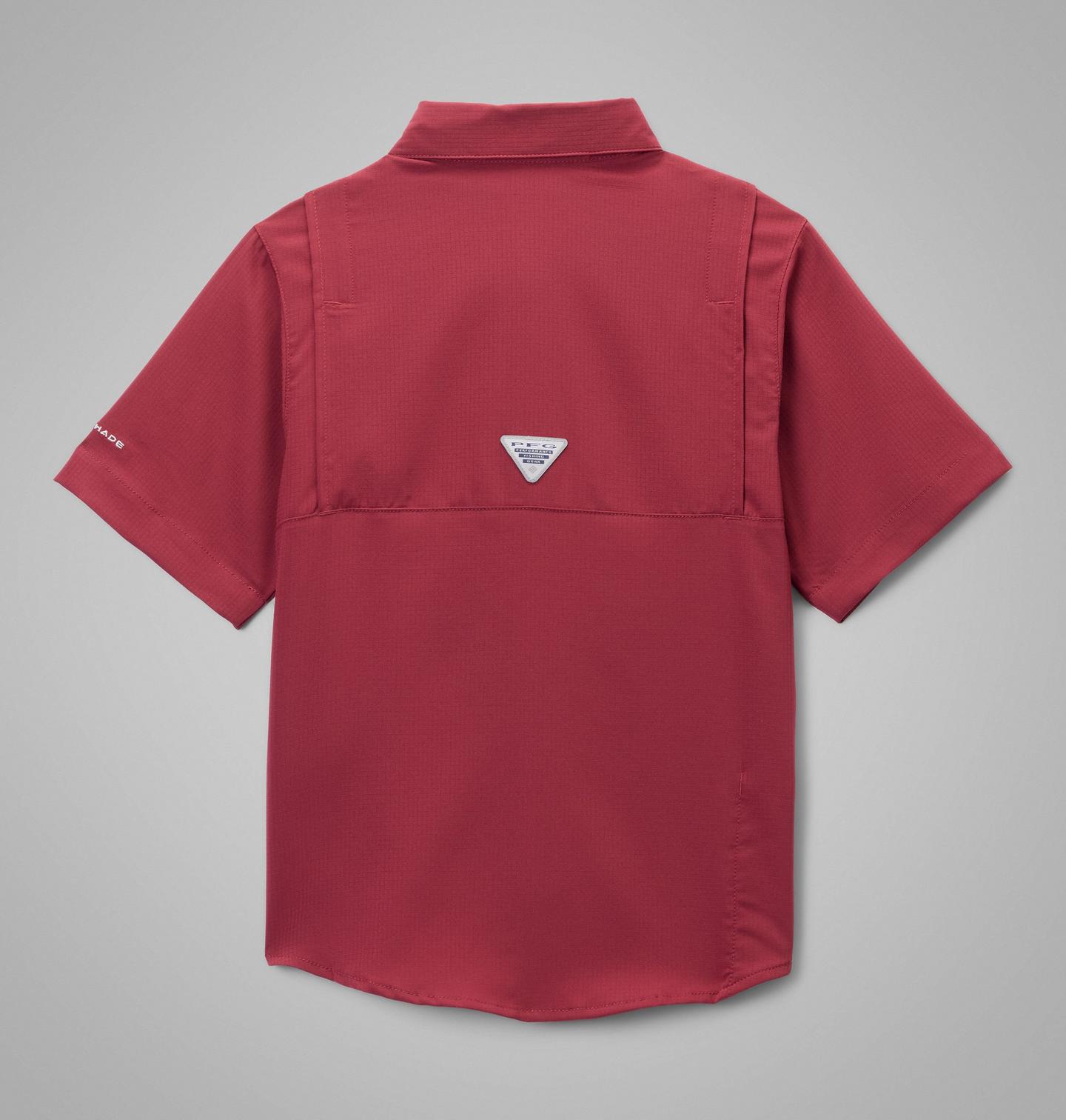 Детская рубашка Columbia Collegiate PFG Tamiami Short Sleeve Shirt - Florida State, цвет: Каберне — фото 2