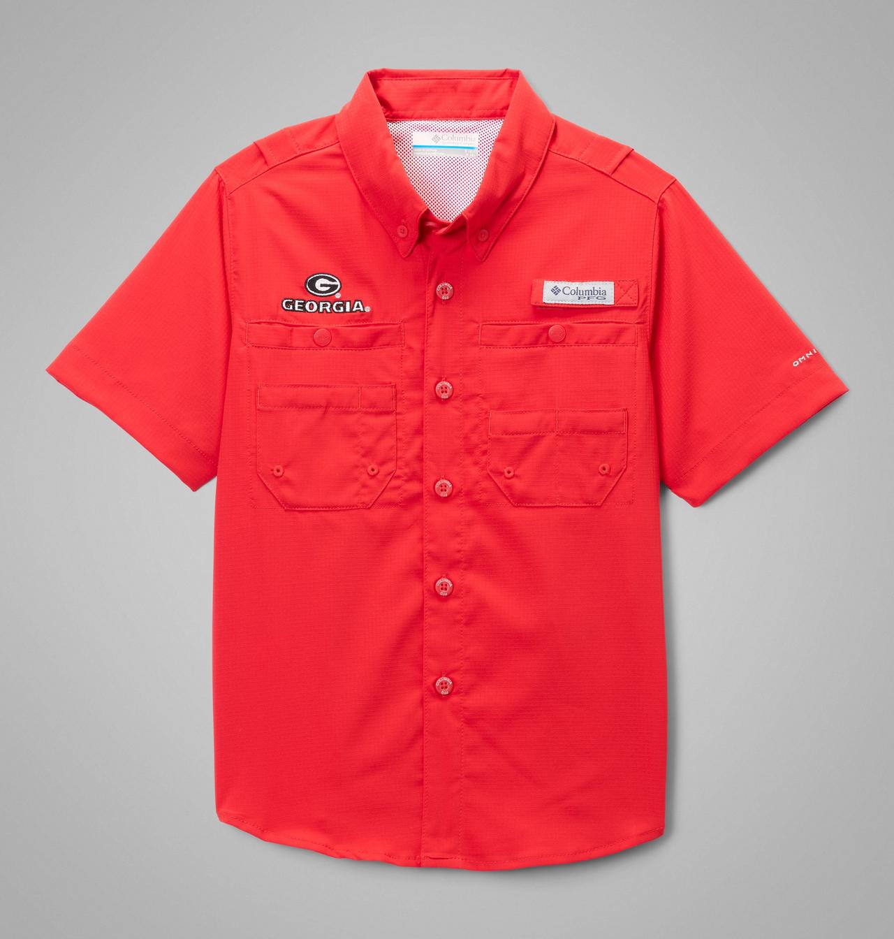 Kids' Collegiate PFG Tamiami™ Short Sleeve Shirt - Georgia 1