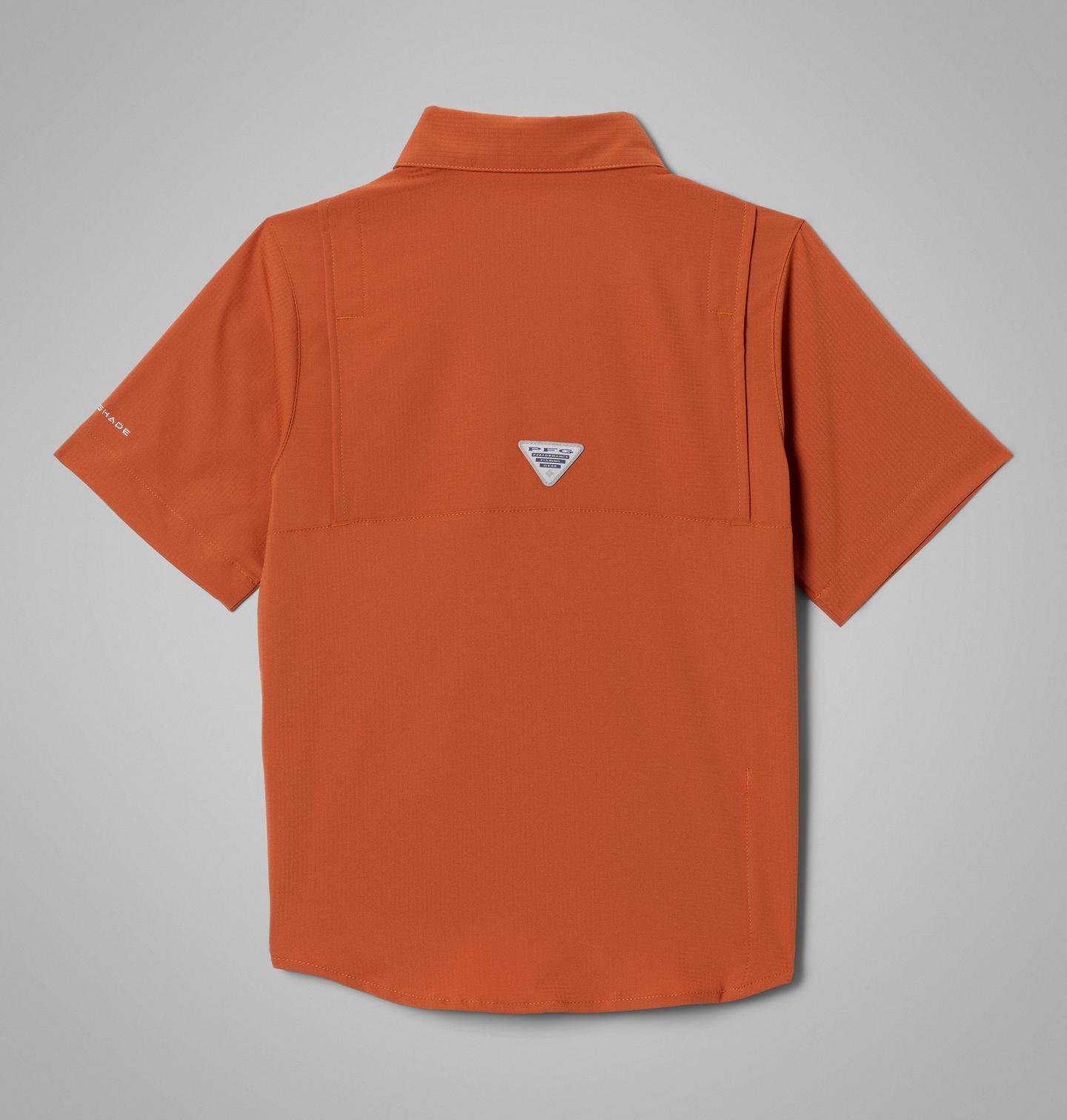 Детская рубашка Columbia Collegiate PFG Tamiami Short Sleeve Shirt - Texas, цвет: Кедровый — фото 2