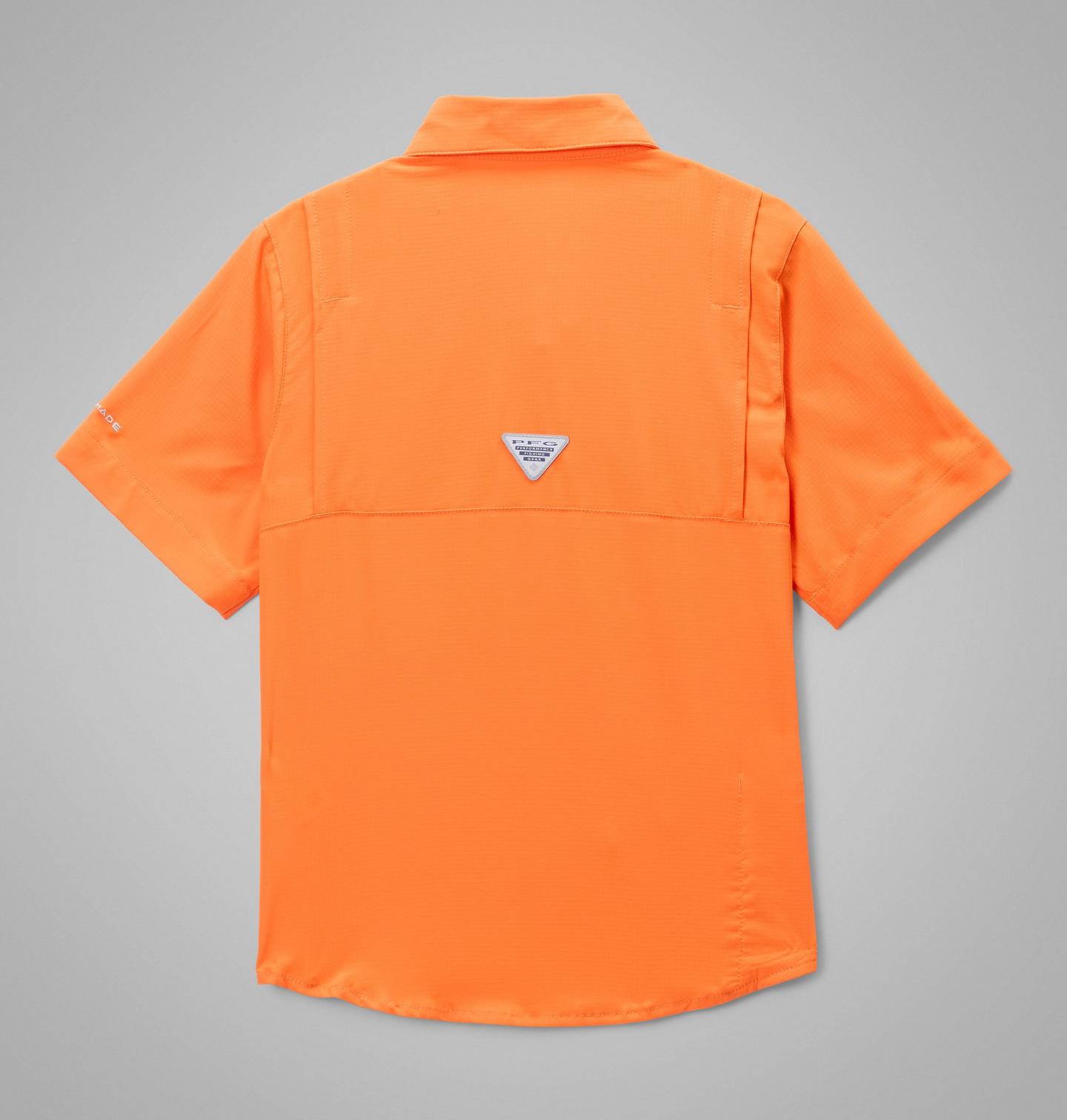 Детская рубашка Columbia Collegiate PFG Tamiami Short Sleeve Shirt - Clemson, цвет: Оранжевый — фото 2