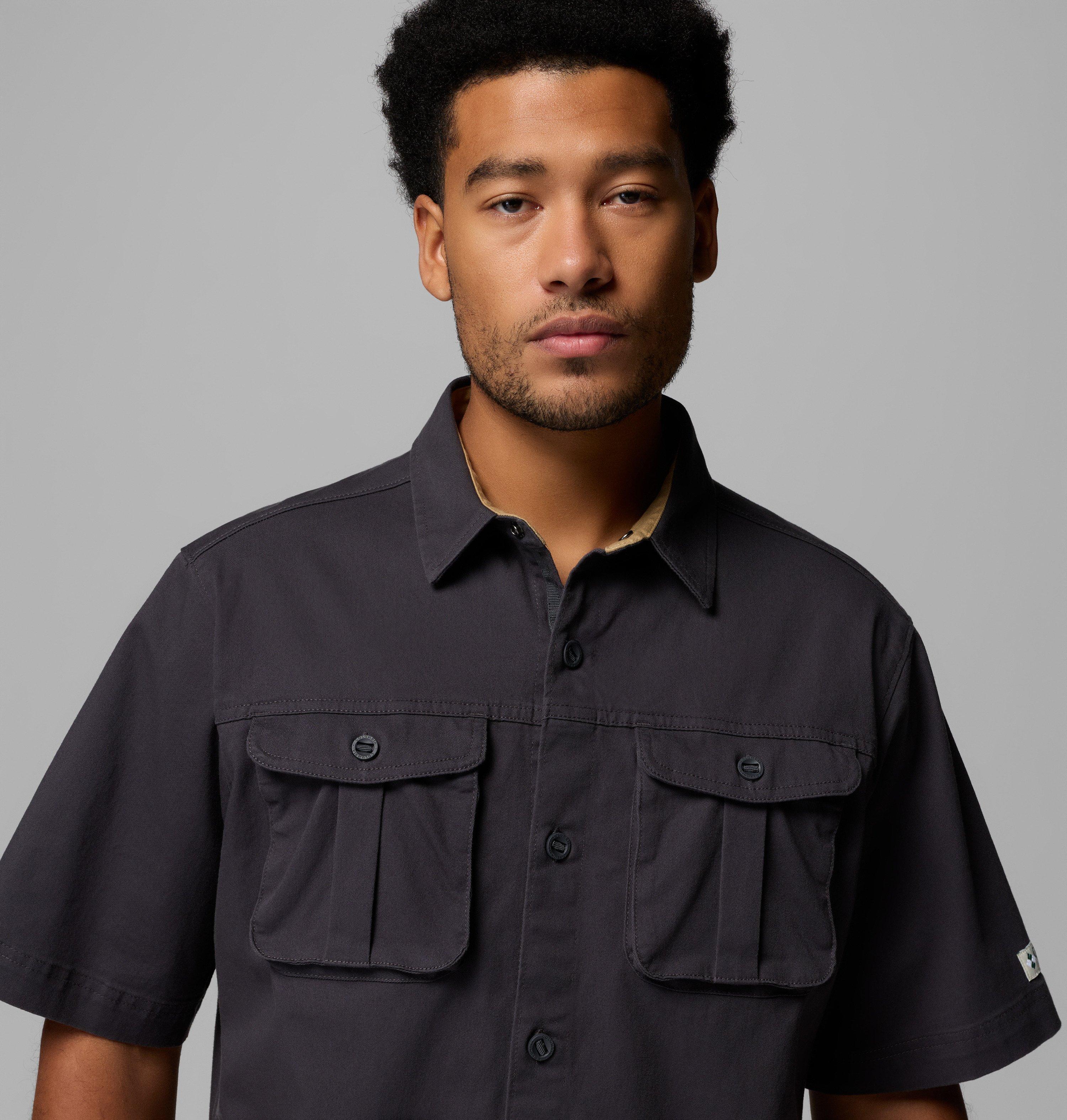 Men's Acker Rock Twill Short Sleeve Button Up Shirt | 011 | L 5