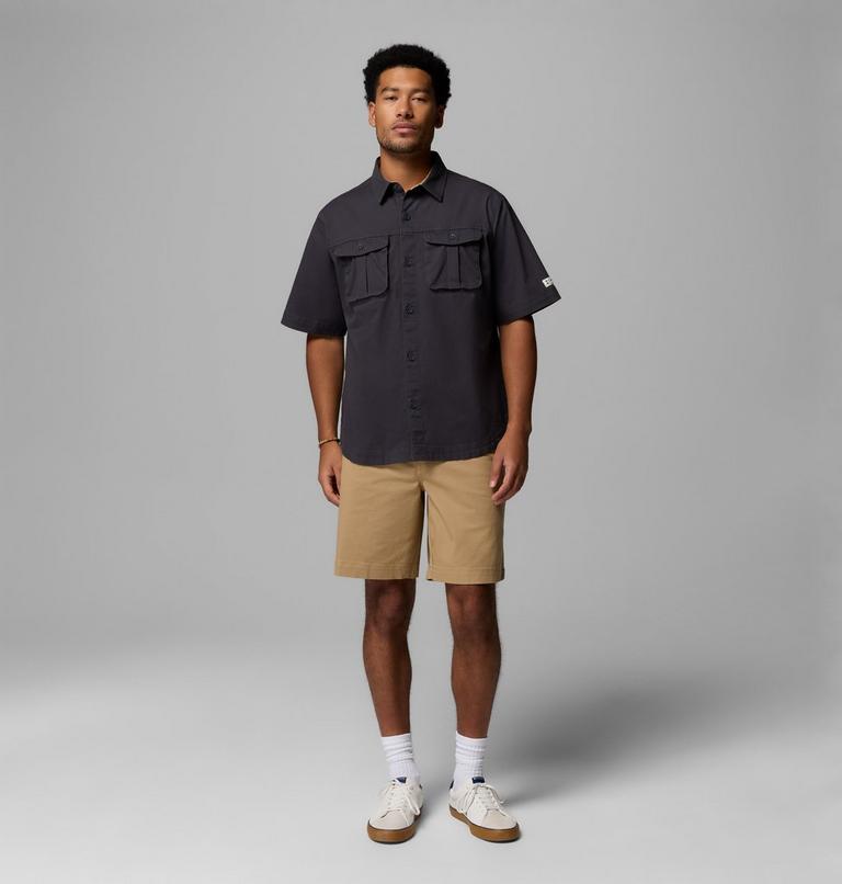 Unisex Acker Rock Twill Short Sleeve Shirt, Color: Shark, image 2