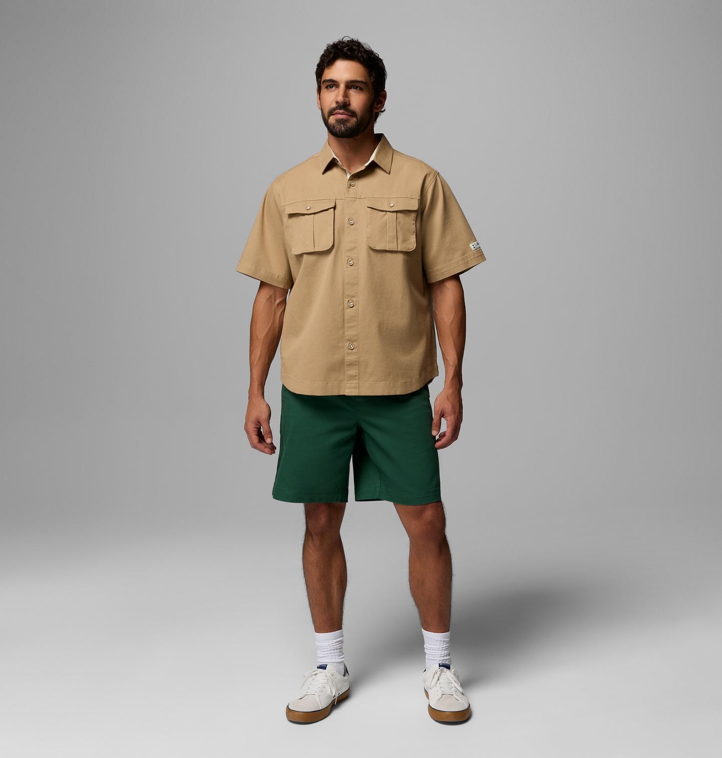 Мужская рубашка Columbia Acker Rock Twill Short Sleeve Button Up, цвет: Пляжный — фото 2
