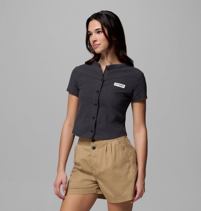 Camiseta corta de punto Acker Rock para mujer, Color: Shark, image 4