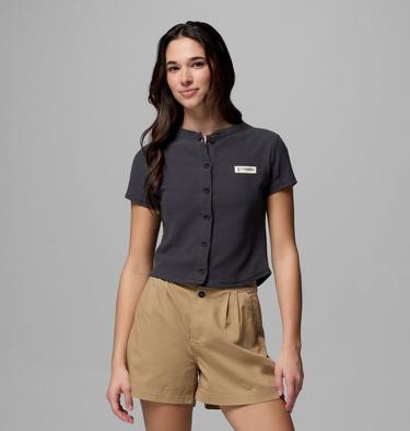 Camiseta corta de punto Acker Rock para mujer, Color: Shark, image 1