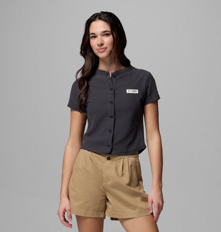 Camiseta corta de punto Acker Rock para mujer, Color: Shark, image 1