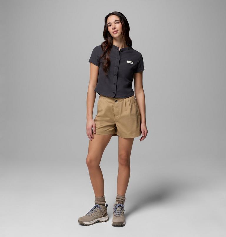 Camiseta corta de punto Acker Rock para mujer, Color: Shark, image 2