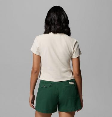 Women's Acker Rock Knit Cropped T-Shirt, Color: Chalk, image 7