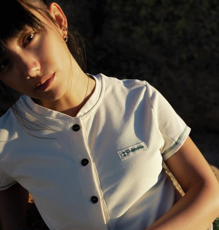 Camiseta corta de punto Acker Rock para mujer, Color: Chalk, image 2