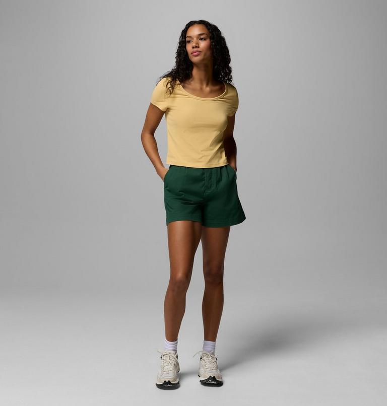 Shorts de sarga Acker Rock para mujer, Color: Rain Forest, image 2