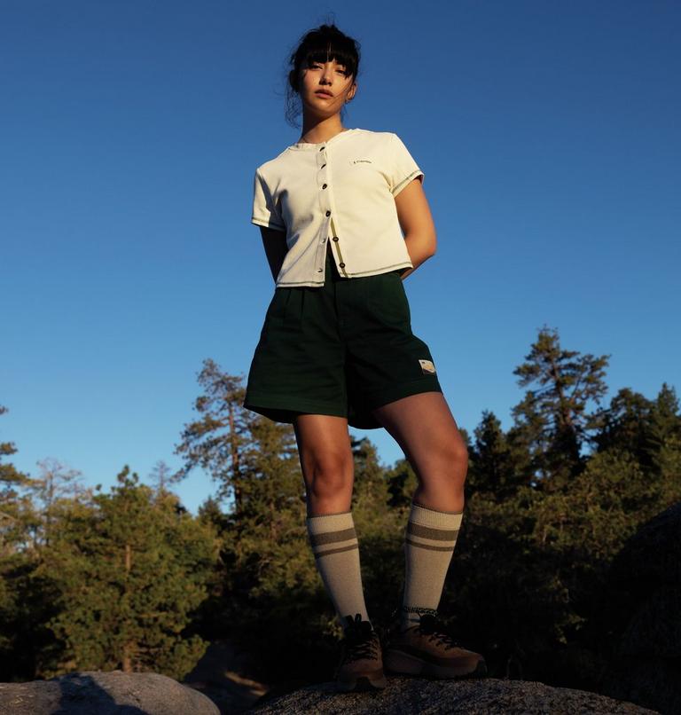 Shorts de sarga Acker Rock para mujer, Color: Rain Forest, image 9