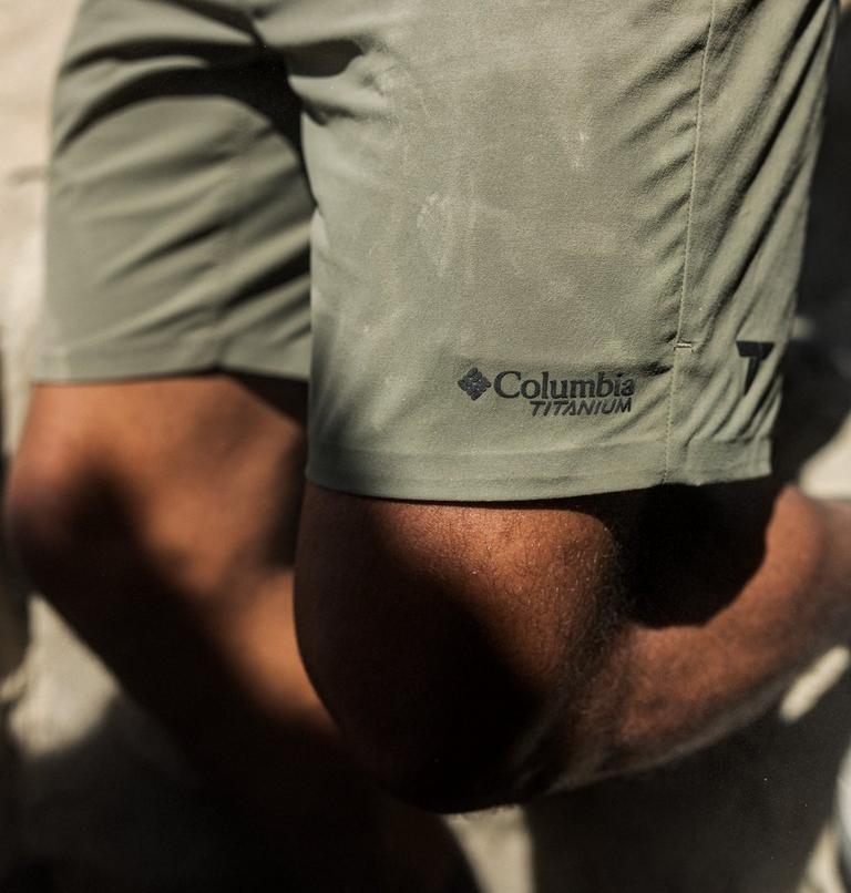 Men's Cosmiques Pro Hiking Shorts, Color: Stone Green, image 8