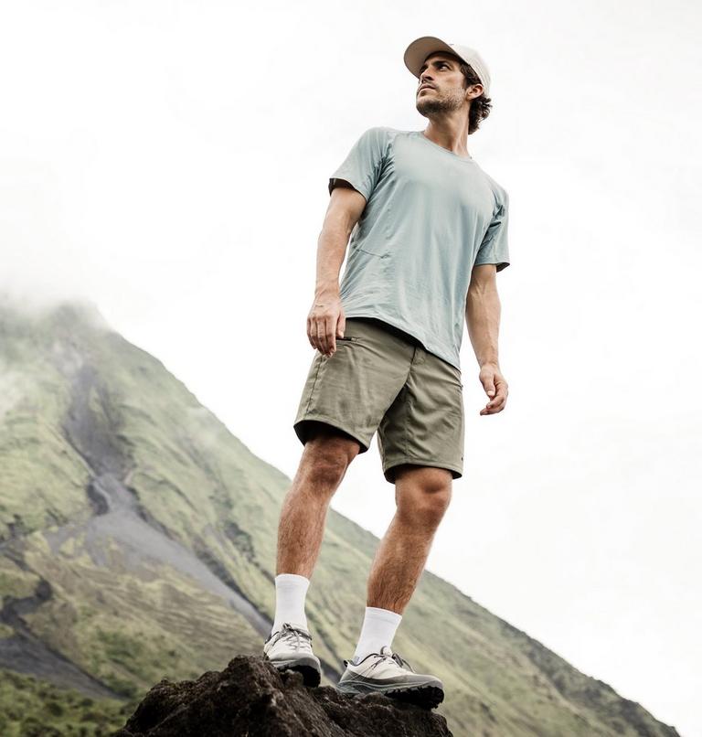 Men's Cosmiques Pro Hiking Shorts, Color: Stone Green, image 9