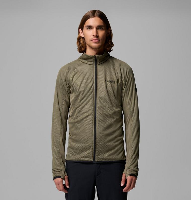 Forro polar t&eacute;cnico con cremallera de arriba abajo Summit Step para hombre, Color: Stone Green, image 1