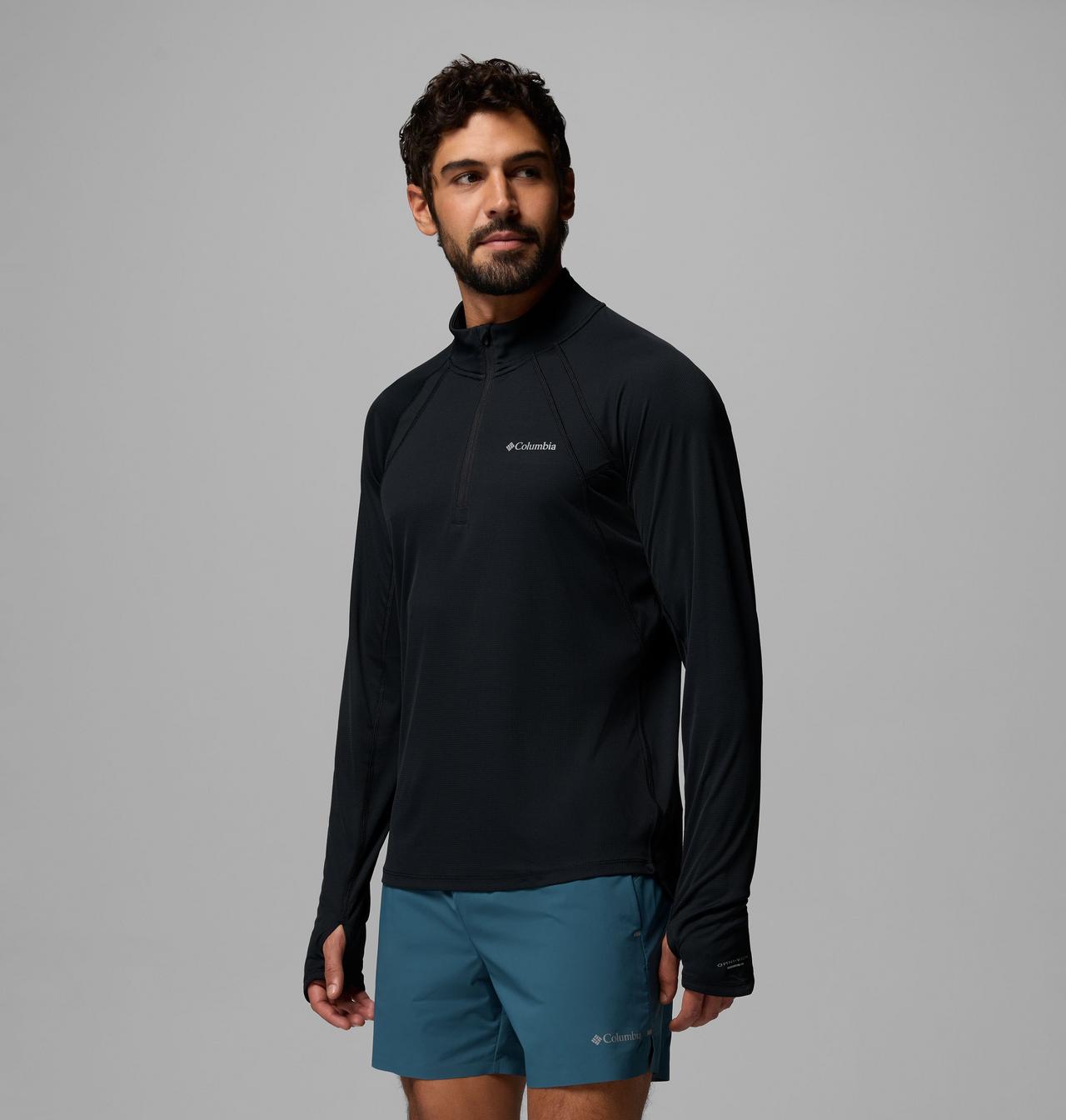 Men's Stealth Spring Long Sleeve Half Zip T-Shirt 4