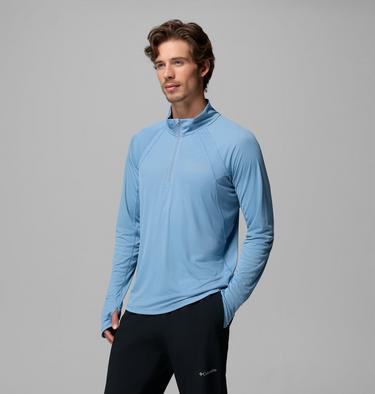 Men's Stealth Spring Technical Half Zip Top, Color: Rainy Day, image 8