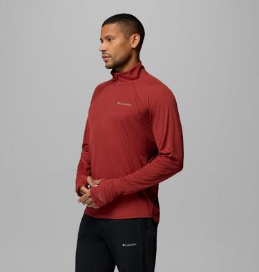 Men's Stealth Spring Technical Half Zip Top, Color: Red Oxide, image 4
