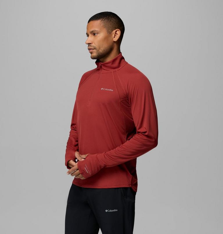 Men's Stealth Spring Technical Half Zip Top, Color: Red Oxide, image 4