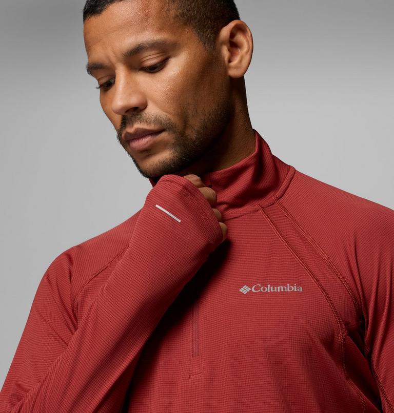 Men's Stealth Spring Technical Half Zip Top, Color: Red Oxide, image 5