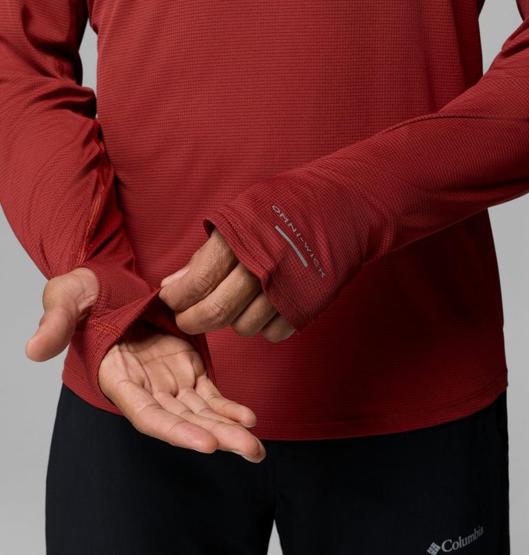 Men's Stealth Spring Technical Half Zip Top, Color: Red Oxide, image 6