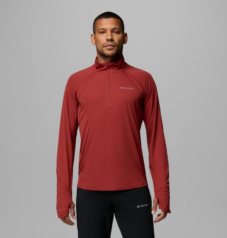 Men's Stealth Spring Technical Half Zip Top, Color: Red Oxide, image 1