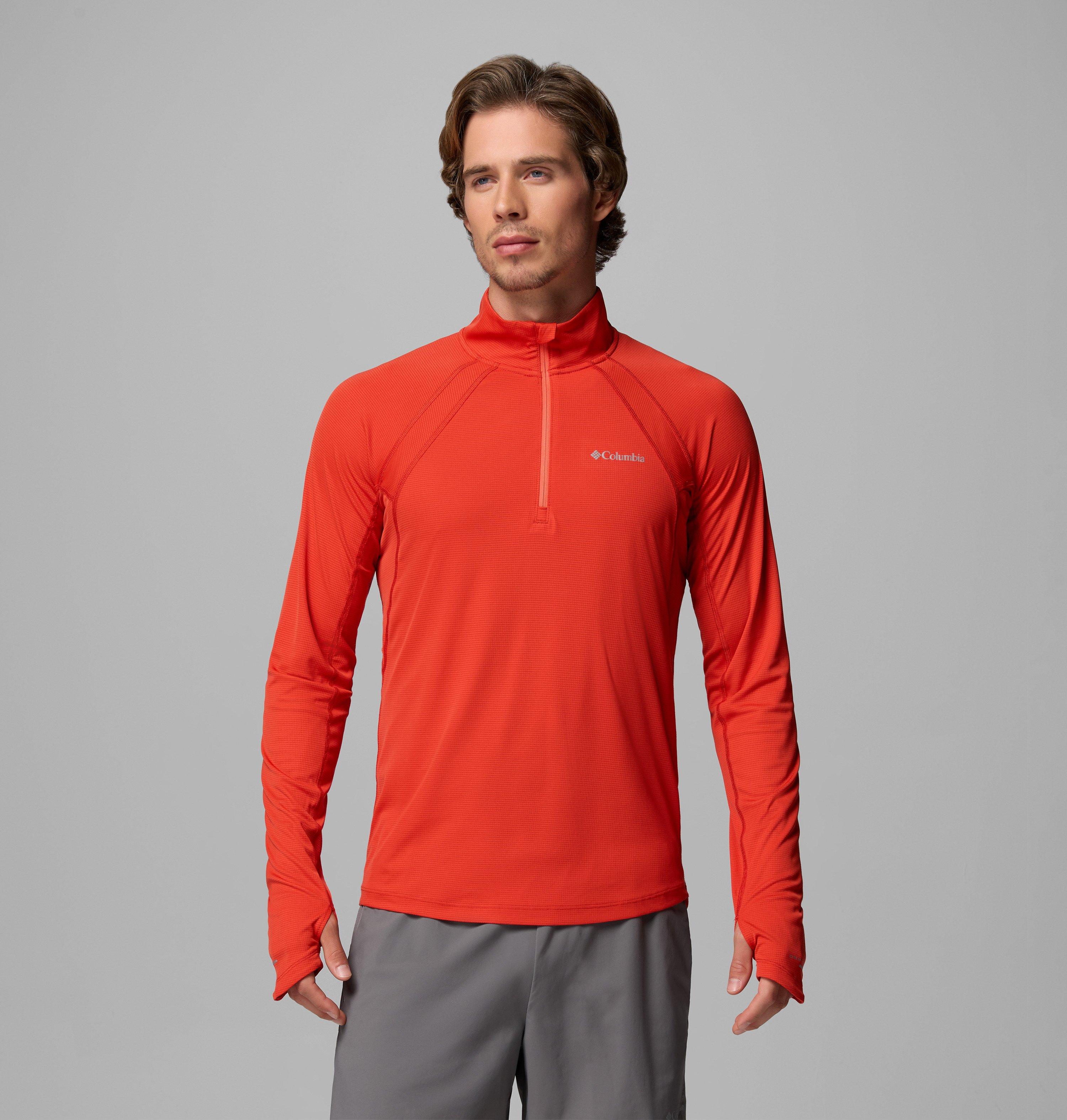 Columbia Sportswear Men's Orange Columbia - Stealth Spring™ Technical Half Zip Top - Super Sonic, Zing Pops Xxl