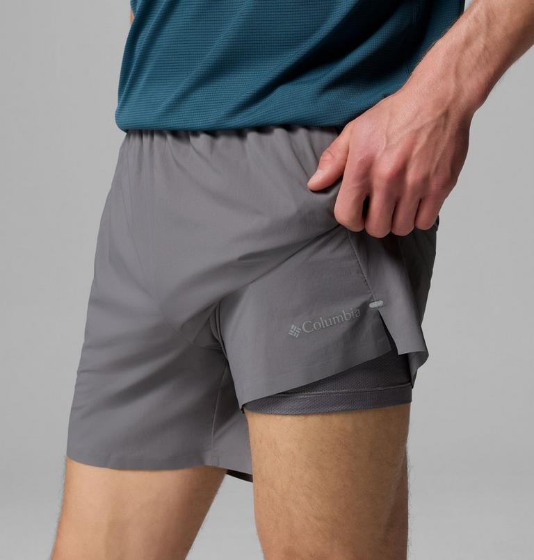 Men's Stealth Spring Lined Trail Running Shorts, Color: City Grey, image 7