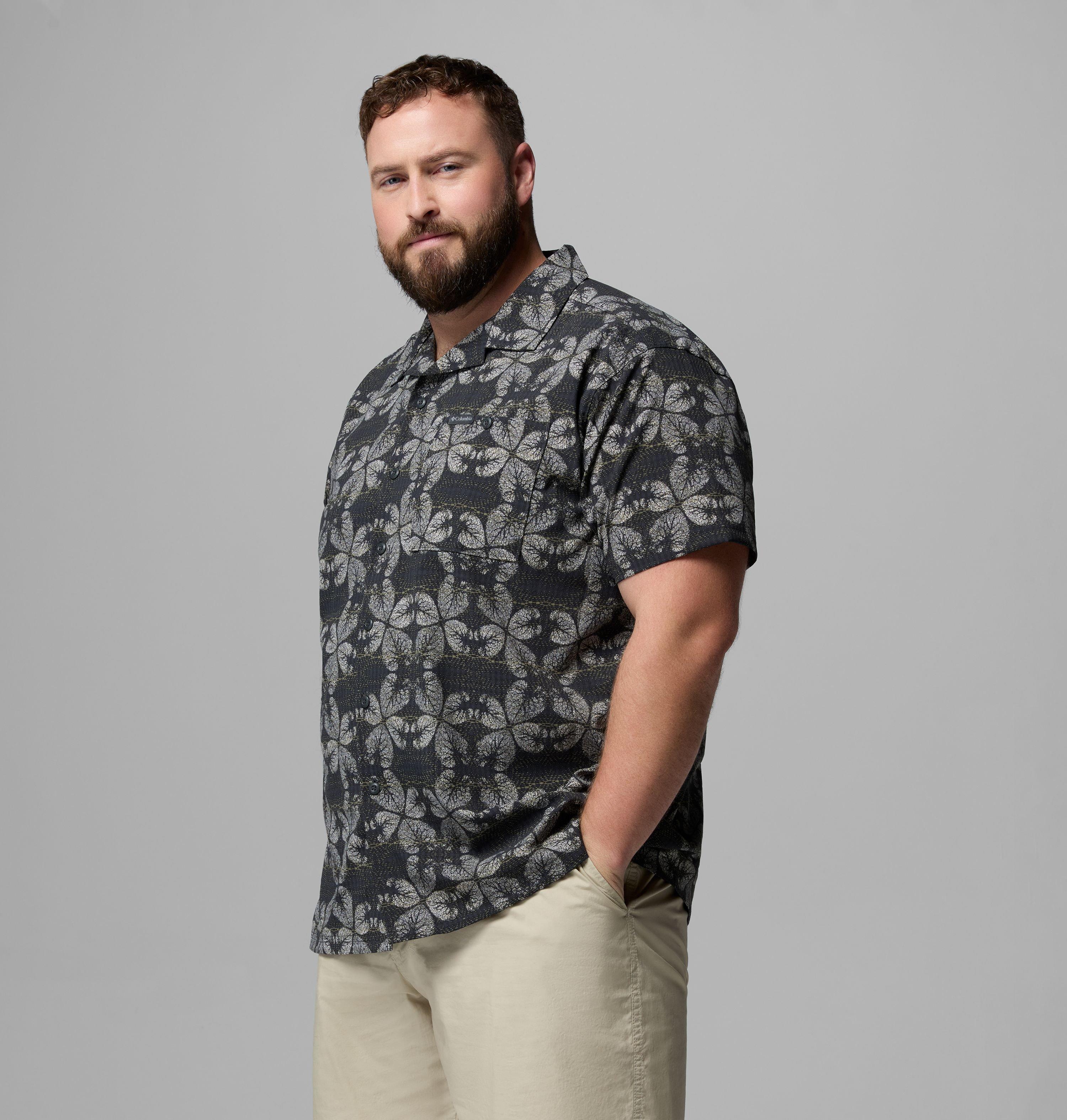 Men's Utilizer Print Camp Shirt - Big | 011 | 3X 4
