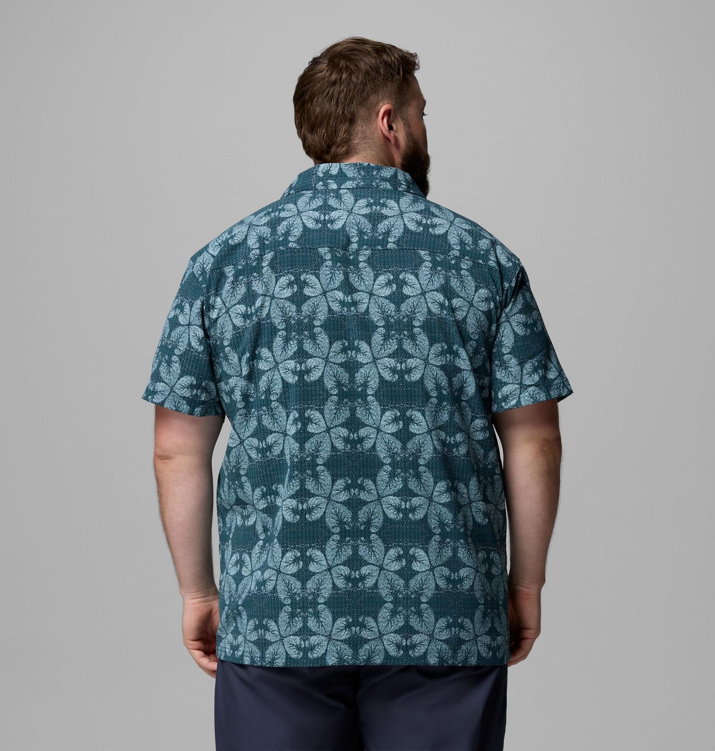 Мужская рубашка Columbia Utilizer Print Camp Shirt - Big, цвет: Синий — фото 3