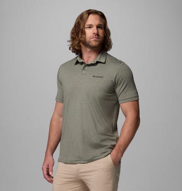 Men's Parsons Point Technical Polo, Color: Stone Green, Heather, image 4