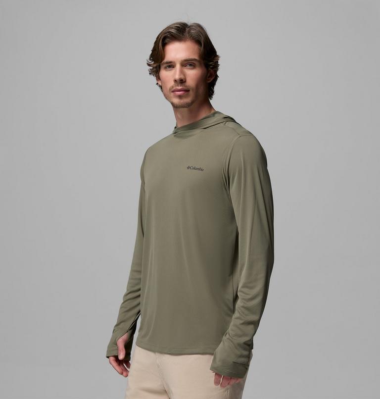 Hoodie Technique L&eacute;ger Zero Rules Homme, Color: Stone Green, image 4