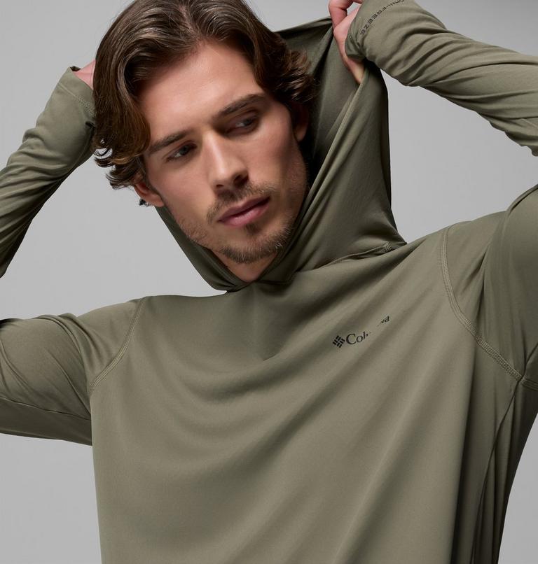 Hoodie Technique L&eacute;ger Zero Rules Homme, Color: Stone Green, image 5